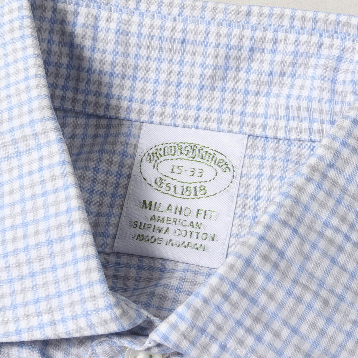 タッタソール グラフ チェック カッタウェイカラー ドレス シャツ (100191291) / 長袖 MILANO FIT オフィカジ ビジカジ MADE IN JAPAN