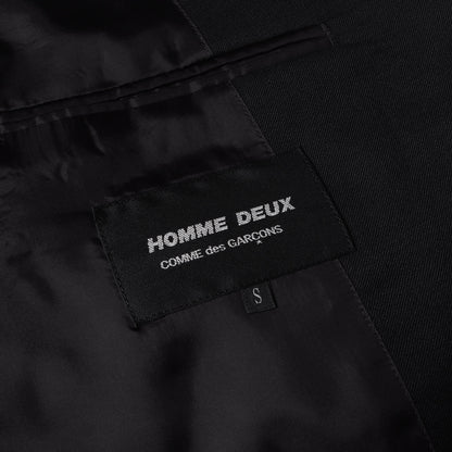 23AW ロゴジャガード キュプラ 切替 ウール 段返り4B テーラード ジャケット (DL-J032) / 変型 ブレザー