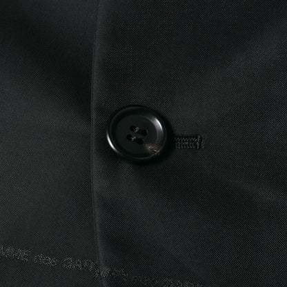 23AW ロゴジャガード キュプラ 切替 ウール 段返り4B テーラード ジャケット (DL-J032) / 変型 ブレザー