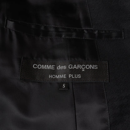 23AW フェイクファー ドッキング シャドーハウンドトゥース 2B テーラード ジャケット (PL-J029) / 切替 コート スカート Tailoring of the Avant-Garde