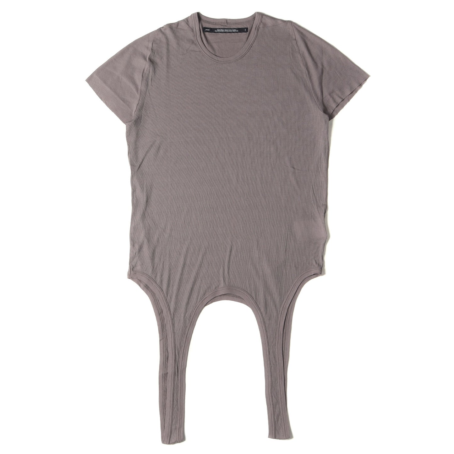 24SS サスペンダー付き リブ編み コットン Tシャツ (COTTON RIB CUT & SEWN5 857CUM5) / カットソー 変型 デザイン