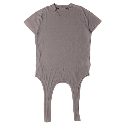 24SS サスペンダー付き リブ編み コットン Tシャツ (COTTON RIB CUT & SEWN5 857CUM5) / カットソー 変型 デザイン