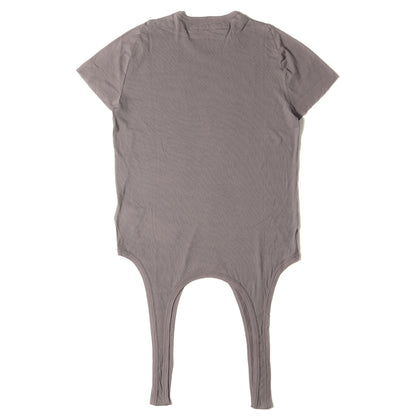 24SS サスペンダー付き リブ編み コットン Tシャツ (COTTON RIB CUT & SEWN5 857CUM5) / カットソー 変型 デザイン