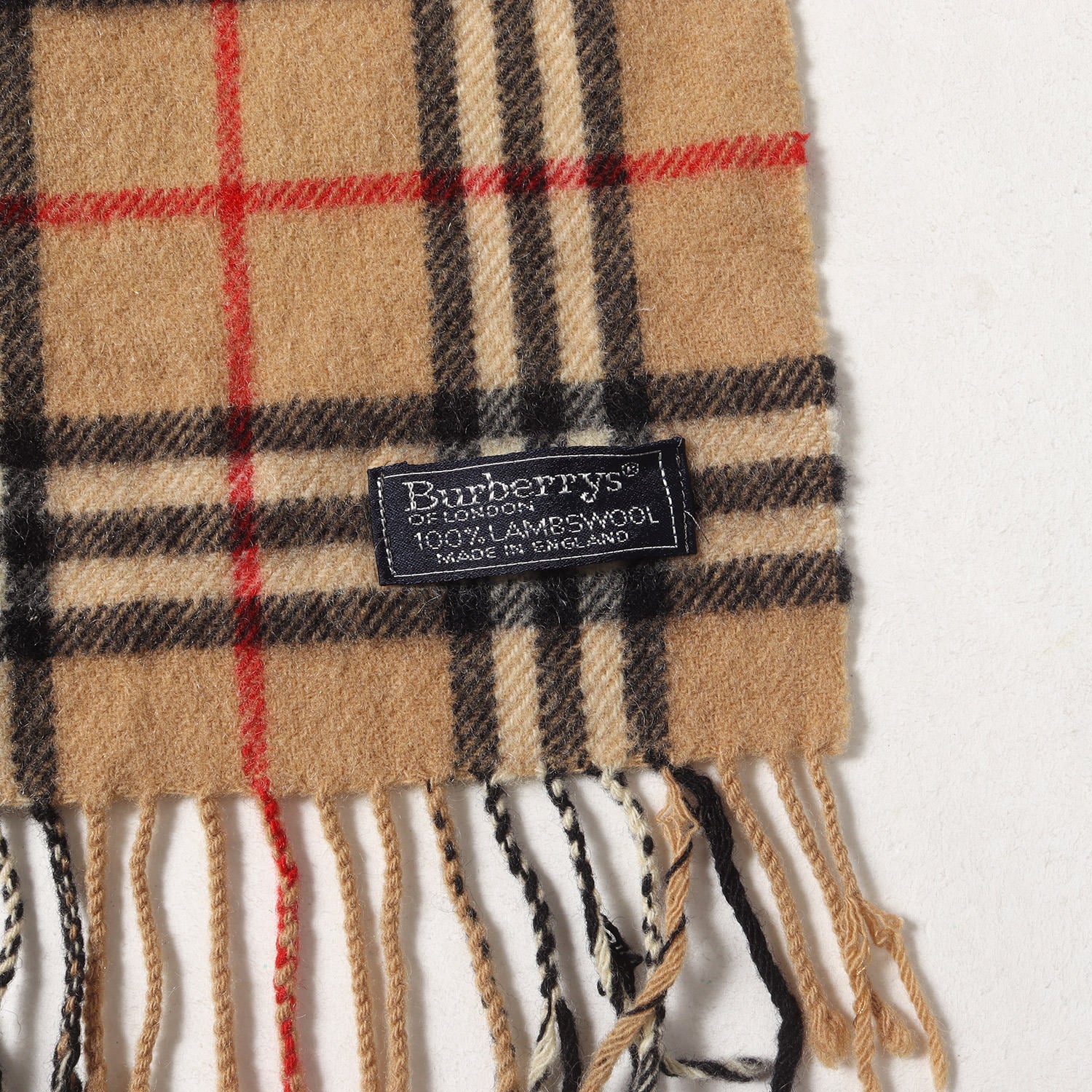 BURBERRY (バーバリー) 90s ノバチェック ウール ニット フリンジ マフラー / Buebrrys – ブランド古着の通販・買取 |  BEEGLE by Boo-Bee