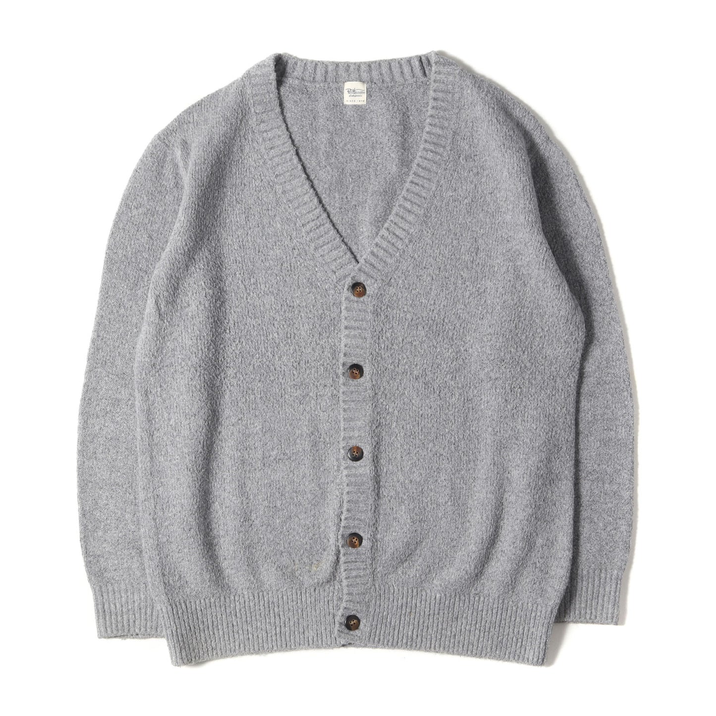 ストレッチ コットンナイロン ブークレ ニット Vネック カーディガン (2820800045) / 定番 ベーシック アメカジ サーフ