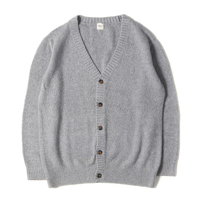 ストレッチ コットンナイロン ブークレ ニット Vネック カーディガン (2820800045) / 定番 ベーシック アメカジ サーフ