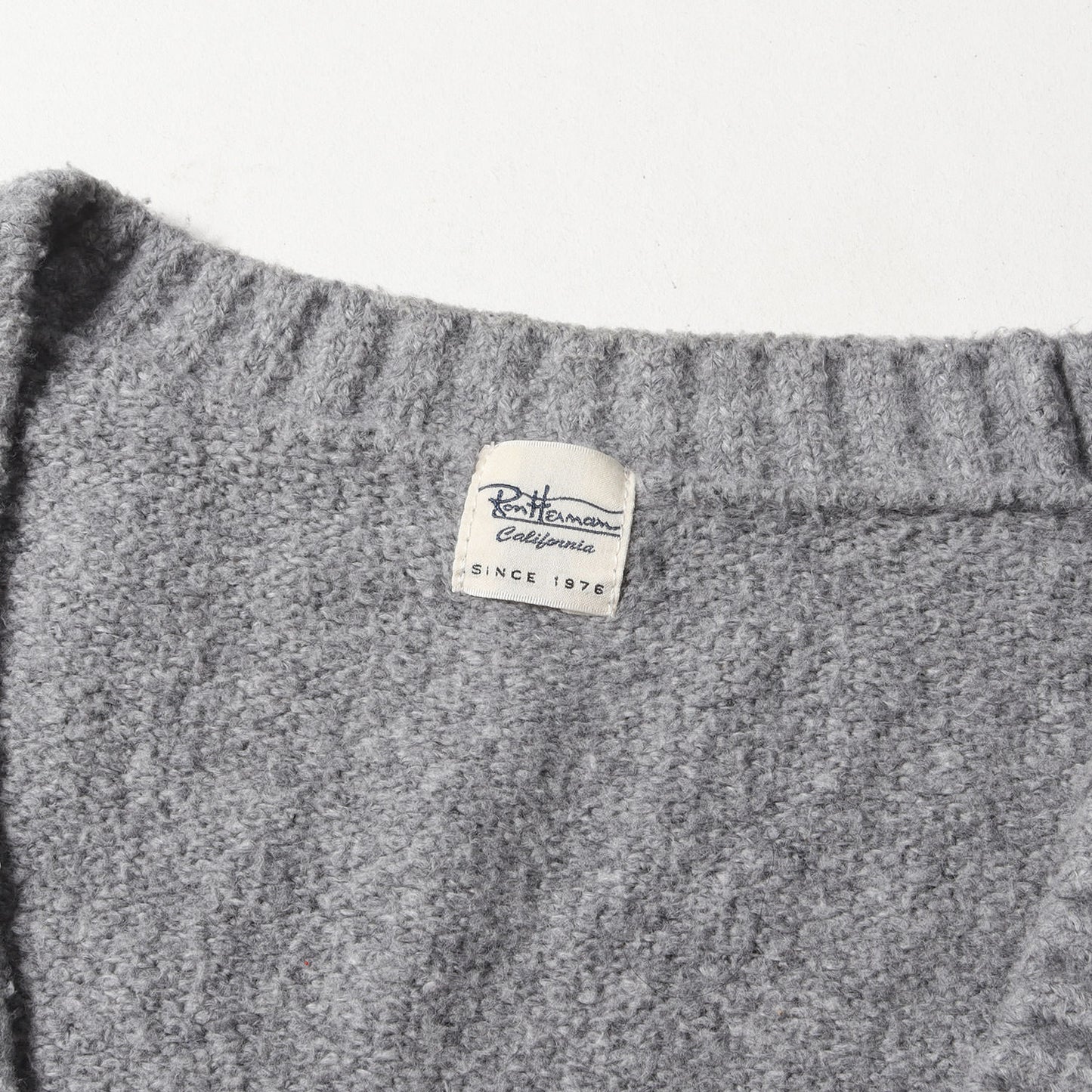 ストレッチ コットンナイロン ブークレ ニット Vネック カーディガン (2820800045) / 定番 ベーシック アメカジ サーフ