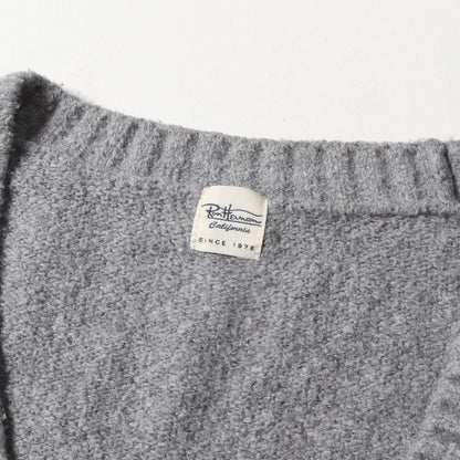 ストレッチ コットンナイロン ブークレ ニット Vネック カーディガン (2820800045) / 定番 ベーシック アメカジ サーフ