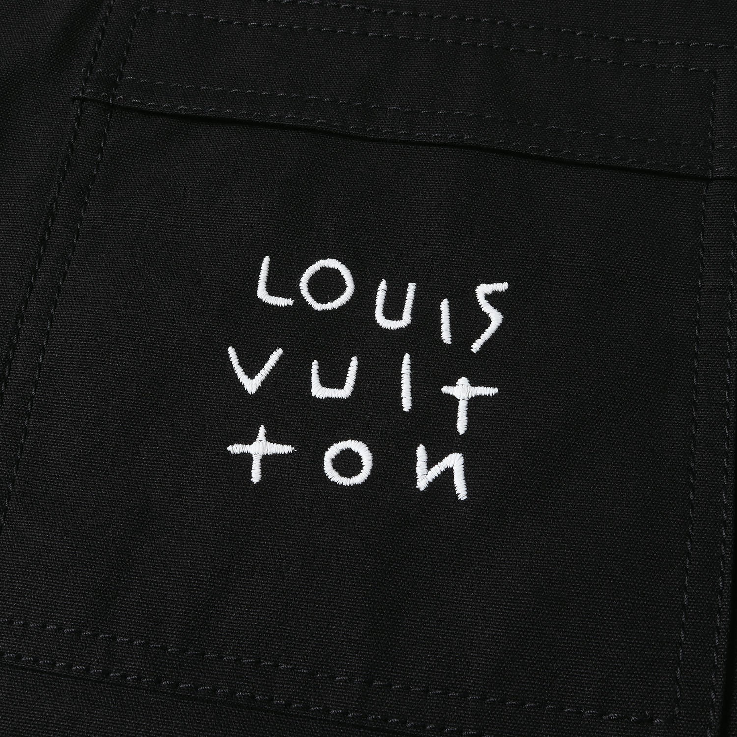 ルイヴィトン LVスプレッド テクニカルオーバーシャツ ロゴ刺繍 ジャケット