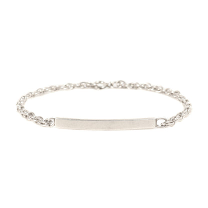 ID プレート スクリュー チェーン シルバー ブレスレット / Ag925 アクセサリー ラグジュアリー