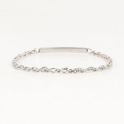 ID プレート スクリュー チェーン シルバー ブレスレット / Ag925 アクセサリー ラグジュアリー