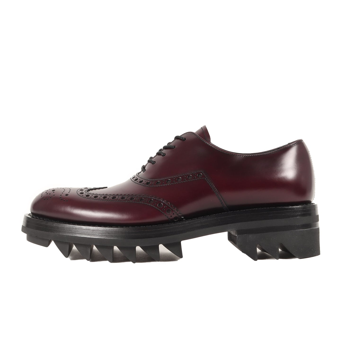 PRADA (プラダ) メダリオン ウイングチップ シャークソール レザー 