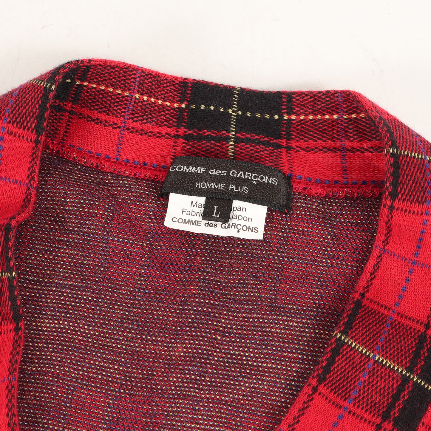 20AW タータンチェック ノルディック 切替 変型 ロング カーディガン (PF-T004)