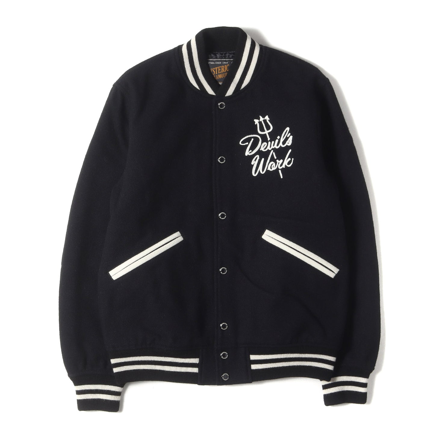 HYSTERIC INC 刺繍 メルトン スタジャン (02183AB11)