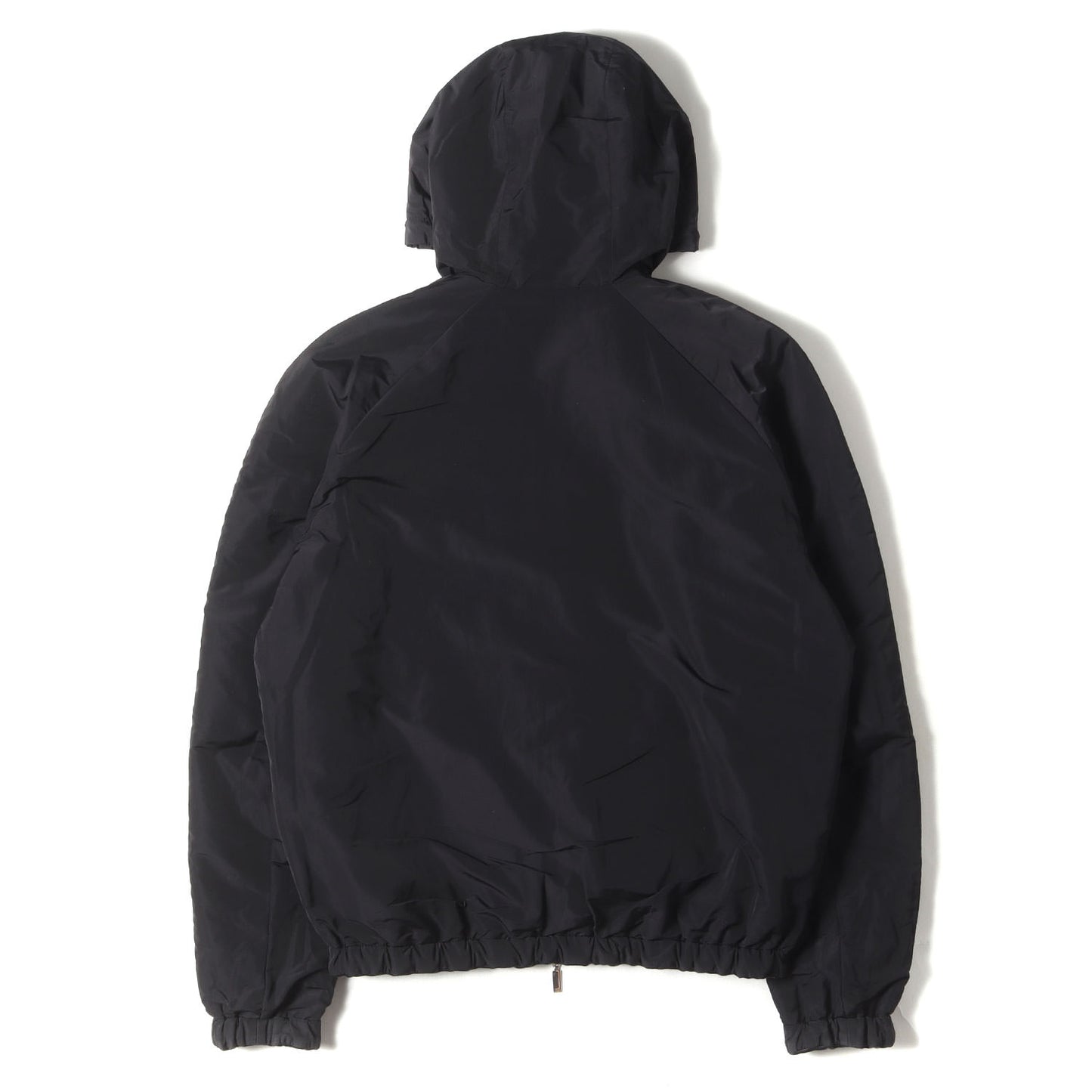 リバーシブル エンボスロゴ ラムレザー リップストップ パテッド フーディ ブルゾン (013L421A0386) / ダブルジップ パーカー アウター ジャケット 羽織 中わた ラグカジ ラグジュアリー