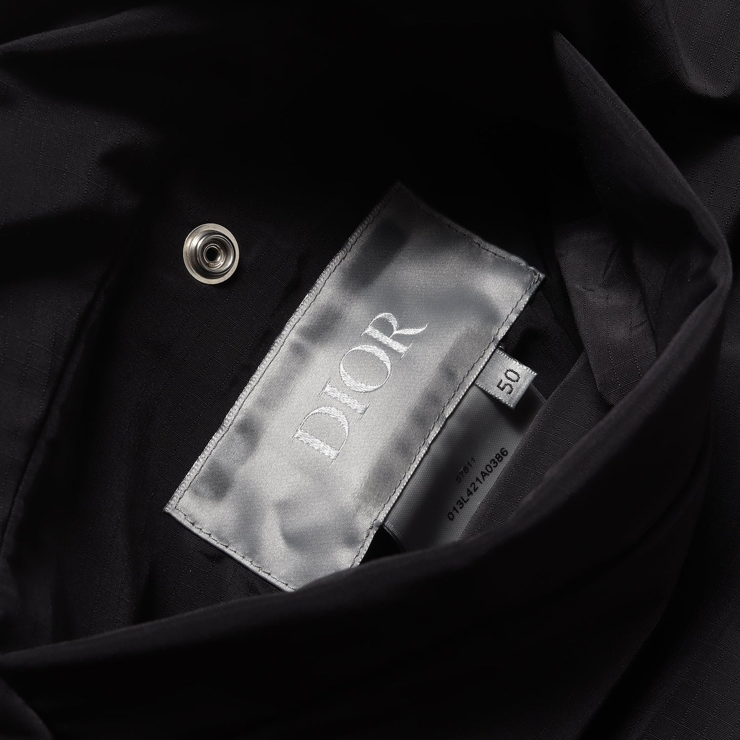 リバーシブル エンボスロゴ ラムレザー リップストップ パテッド フーディ ブルゾン (013L421A0386) / ダブルジップ パーカー アウター ジャケット 羽織 中わた ラグカジ ラグジュアリー