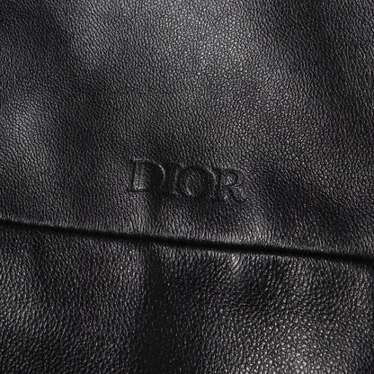 リバーシブル エンボスロゴ ラムレザー リップストップ パテッド フーディ ブルゾン (013L421A0386) / ダブルジップ パーカー アウター ジャケット 羽織 中わた ラグカジ ラグジュアリー