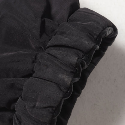 リバーシブル エンボスロゴ ラムレザー リップストップ パテッド フーディ ブルゾン (013L421A0386) / ダブルジップ パーカー アウター ジャケット 羽織 中わた ラグカジ ラグジュアリー