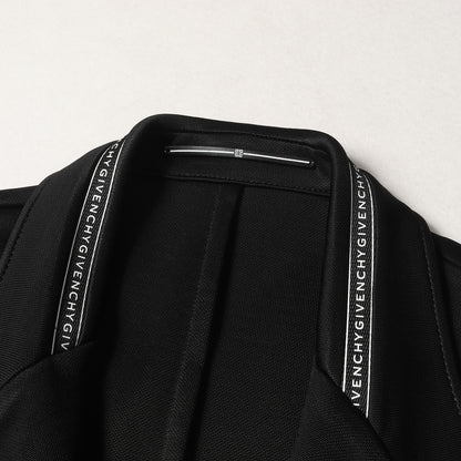 19AW ロゴテープ ラペル ストレッチ レーヨンナイロン ジャージー 2B テーラード ジャケット (BM305R101P) / ブレザー
