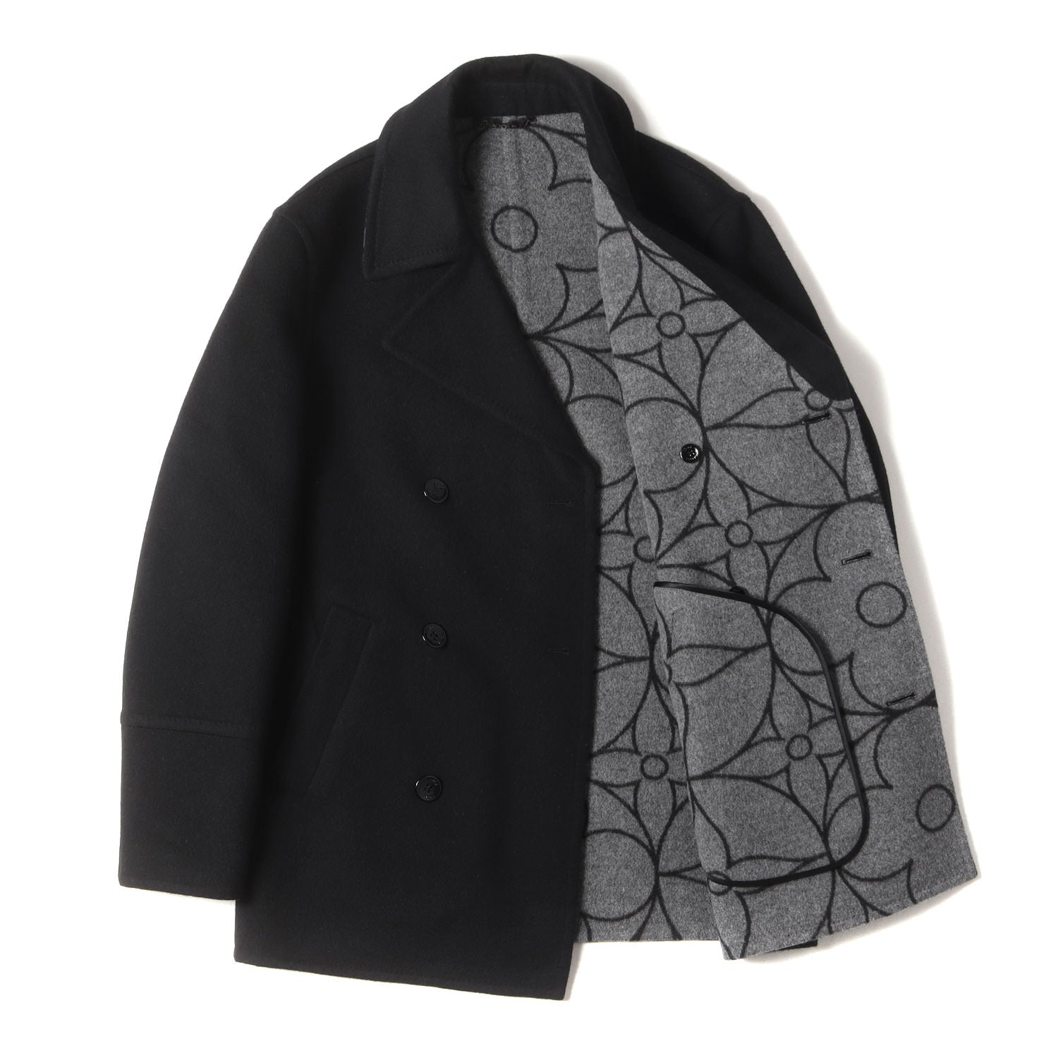 LOUIS VUITTON (ルイヴィトン) 21SS 裏モノグラムフラワー ウール 