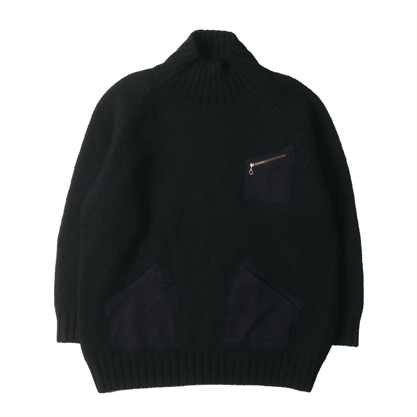 ハイネック シャギー ウール ローゲージ ニット (1133-10-005)