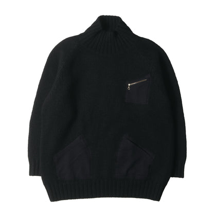 ハイネック シャギー ウール ローゲージ ニット (1133-10-005)