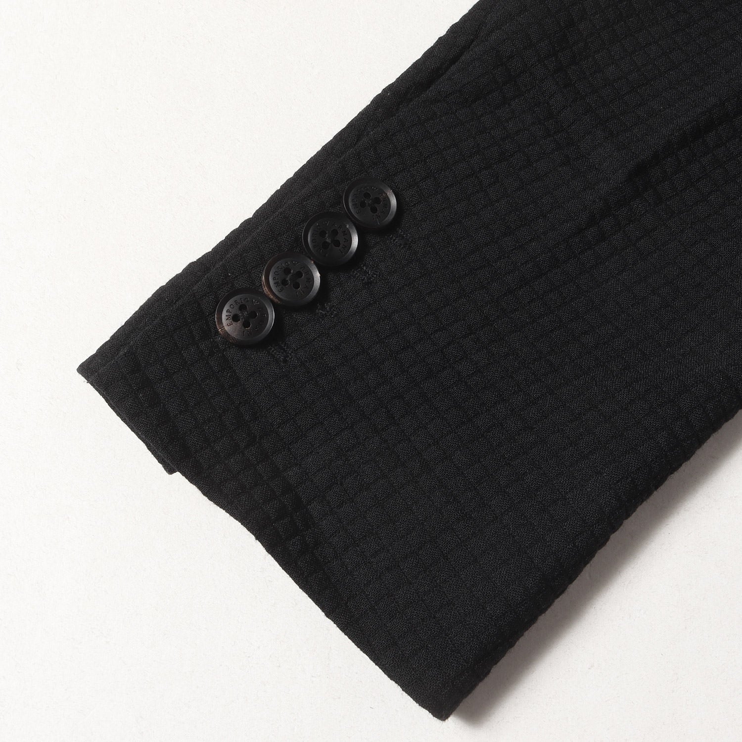 美品　EMPORIO ARMANI　フーデッドグラフチェックジャガードジャケット EMPORIO ARMANI (エンポリオアルマーニ) フーデッド グラフチェック