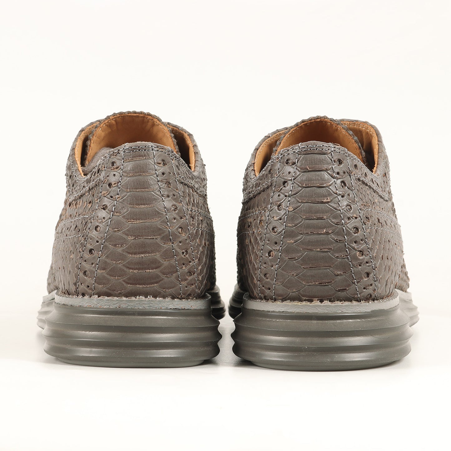 スネーク 型押し ルナグランド ロングウィング レザー シューズ (LUNAR GRAND LONG WING C13668) / キレカジ 短靴 パイソン