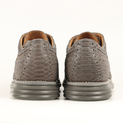 スネーク 型押し ルナグランド ロングウィング レザー シューズ (LUNAR GRAND LONG WING C13668) / キレカジ 短靴 パイソン