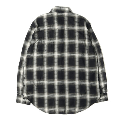 24SS ディストーション オンブレチェック レーヨン ウエスタン シャツ (Distortion Ombre Check L.Western SH 2403-5003) / 長袖