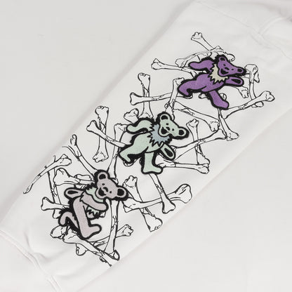 × Grateful Dead スリーブ デッドベア 刺繍 ワンポイントロゴ スウェット パーカー / 裏毛