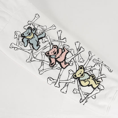 × Grateful Dead スリーブ デッドベア 刺繍 ワンポイントロゴ スウェット パーカー / 裏毛