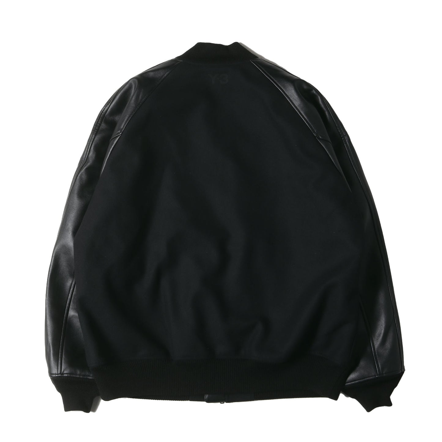 22AW PUレザー スリーブ ライトメルトン ジップ スタジャン (CLASSIC VARISTY JACKET HN4327) / プリマロフト