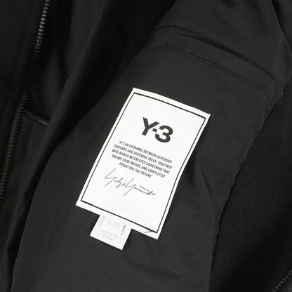22AW PUレザー スリーブ ライトメルトン ジップ スタジャン (CLASSIC VARISTY JACKET HN4327) / プリマロフト
