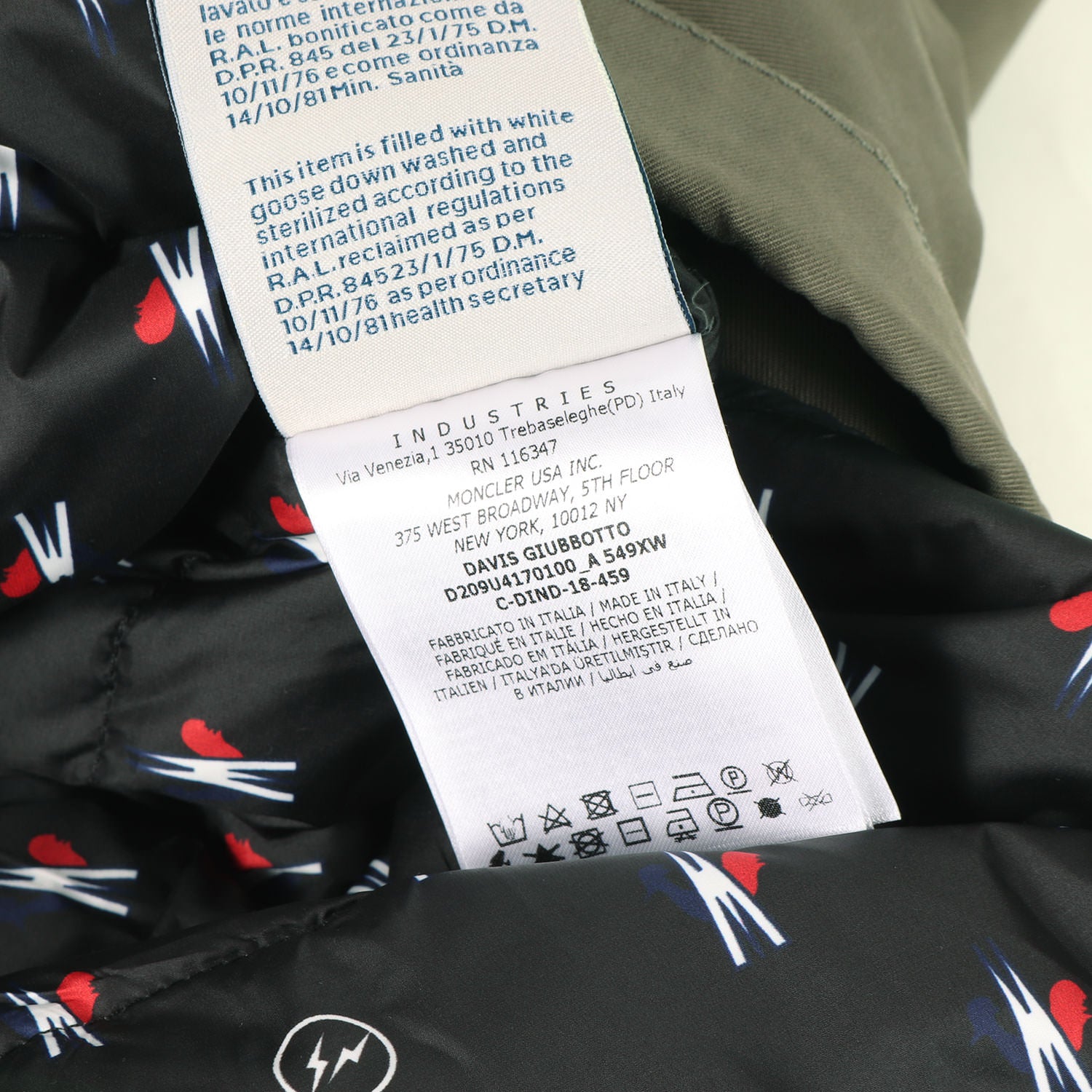 人気レア✩FREEDOMDAY 総柄 ダウンジャケット メンズS RED（MONCLER 