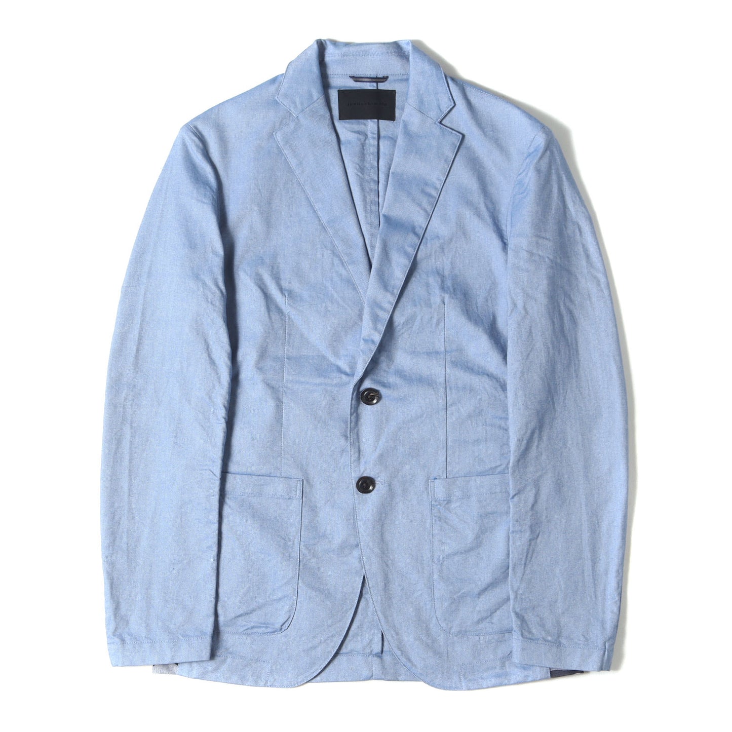 カモ 切替 シャンブレー 2B テーラード ジャケット (1031710009) / アンコン 定番 ベーシック アウター 羽織 ラグカジ ビジカジ オフィカジ