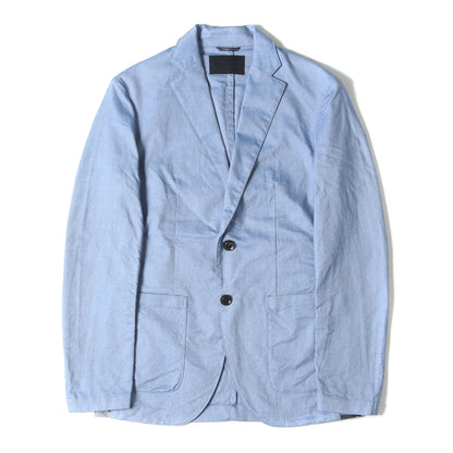 カモ 切替 シャンブレー 2B テーラード ジャケット (1031710009) / アンコン 定番 ベーシック アウター 羽織 ラグカジ ビジカジ オフィカジ