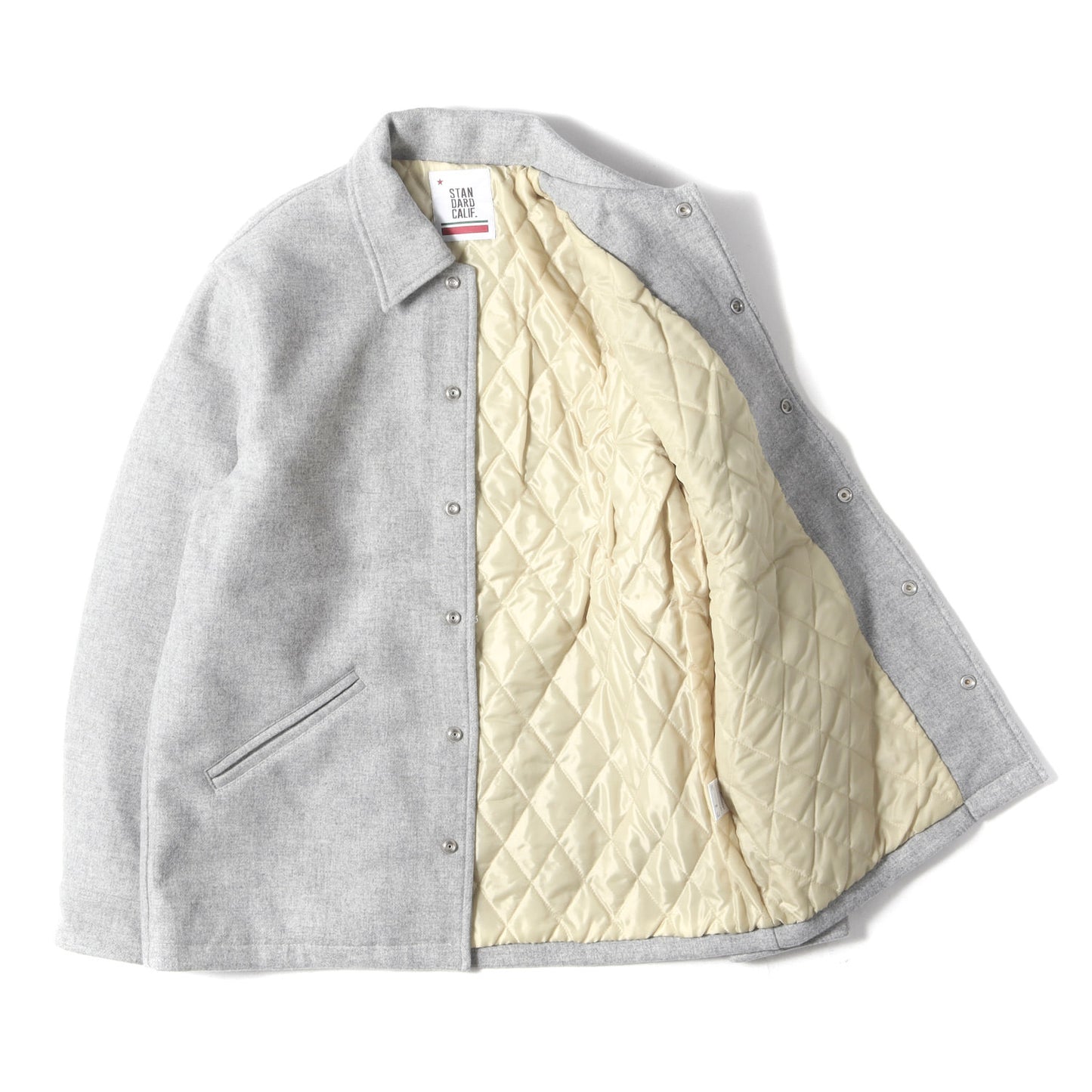 フェルトパッチ SUPER 140’S メリノウール ダブル メルトン コーチジャケット (SD VARSITY JACKET)