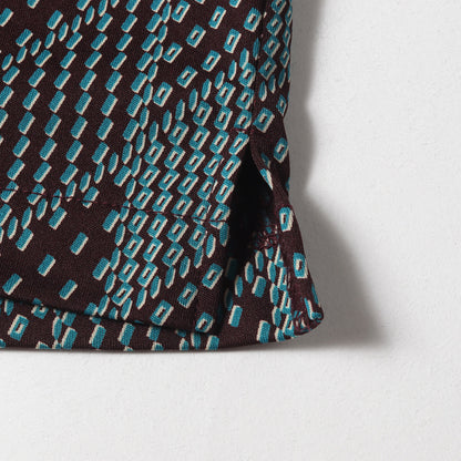 90s - 00s ジオメトリック ポリ ジャージー ボックスシルエット シャツ / 長袖 総柄 アーカイブ Y2K