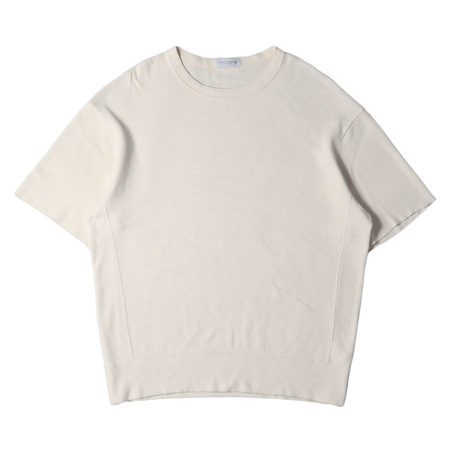 ワッフル コットン ニット ハーフスリーブ カットソー / 半袖 Tシャツ