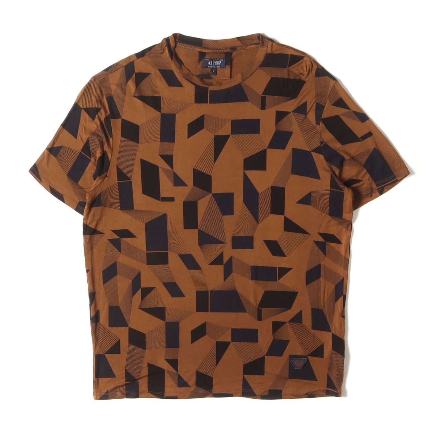 近年モデル ジオメトリック ストレッチ ビスコース Tシャツ