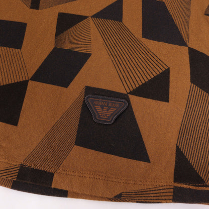 近年モデル ジオメトリック ストレッチ ビスコース Tシャツ