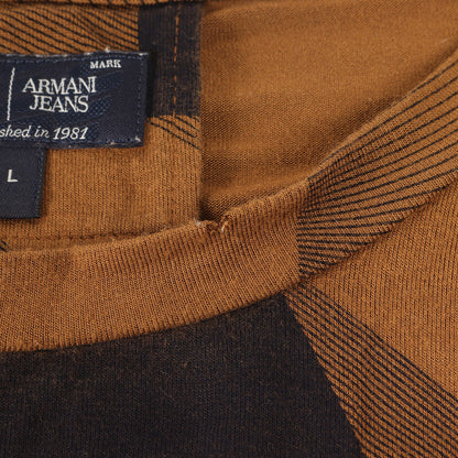 近年モデル ジオメトリック ストレッチ ビスコース Tシャツ