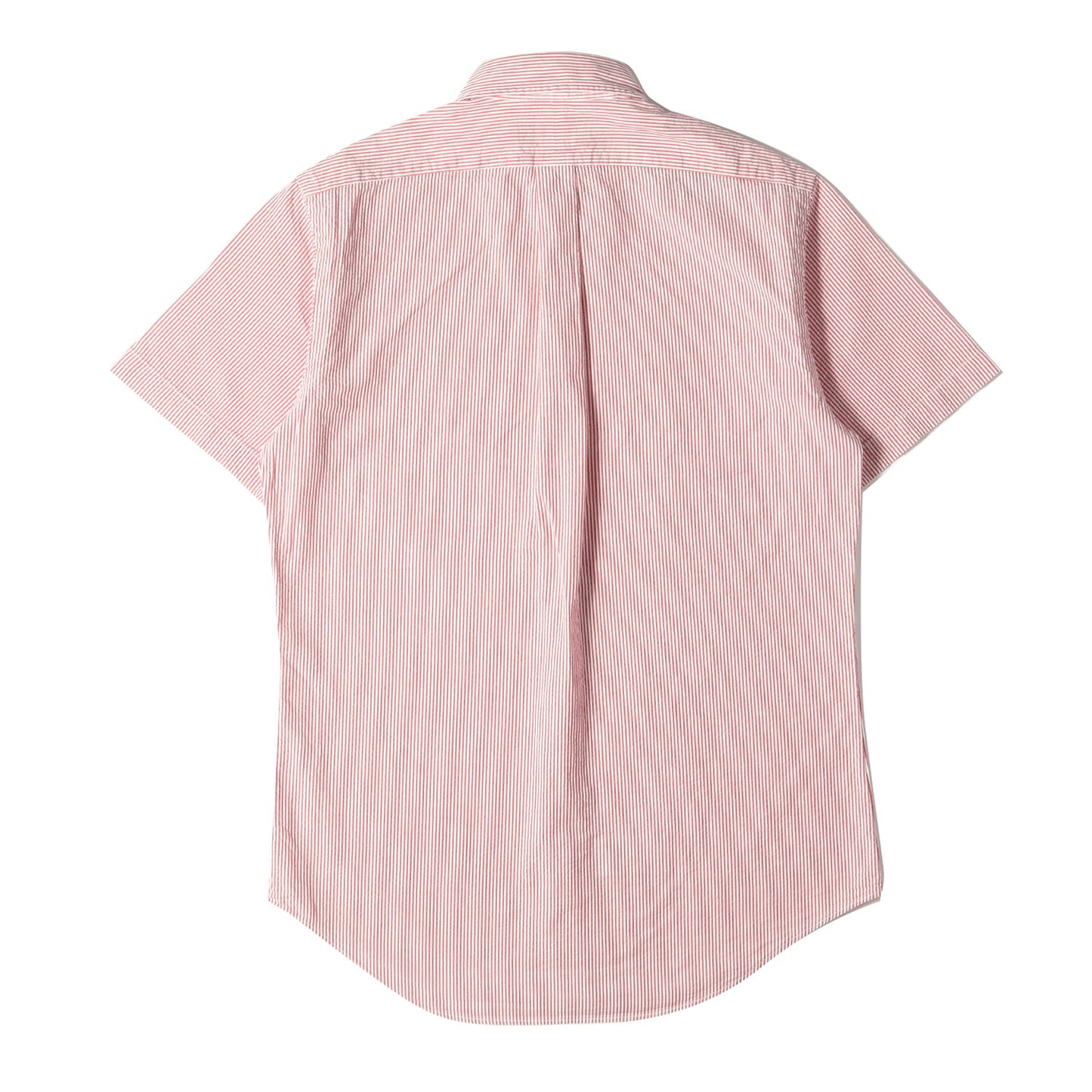 ワンポイント ポニー 刺繍 シアサッカー ストライプ ボタンダウン 半袖 シャツ / B.D トラッド アメトラ