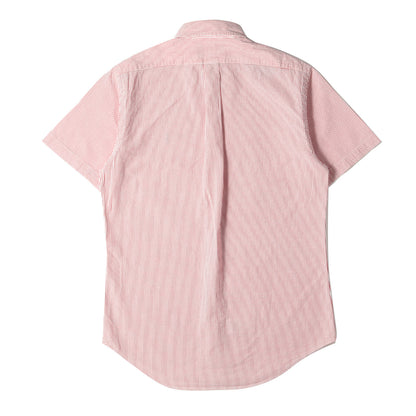 ワンポイント ポニー 刺繍 シアサッカー ストライプ ボタンダウン 半袖 シャツ / B.D トラッド アメトラ