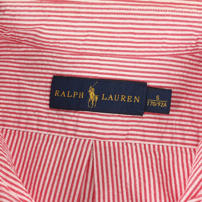 ワンポイント ポニー 刺繍 シアサッカー ストライプ ボタンダウン 半袖 シャツ / B.D トラッド アメトラ