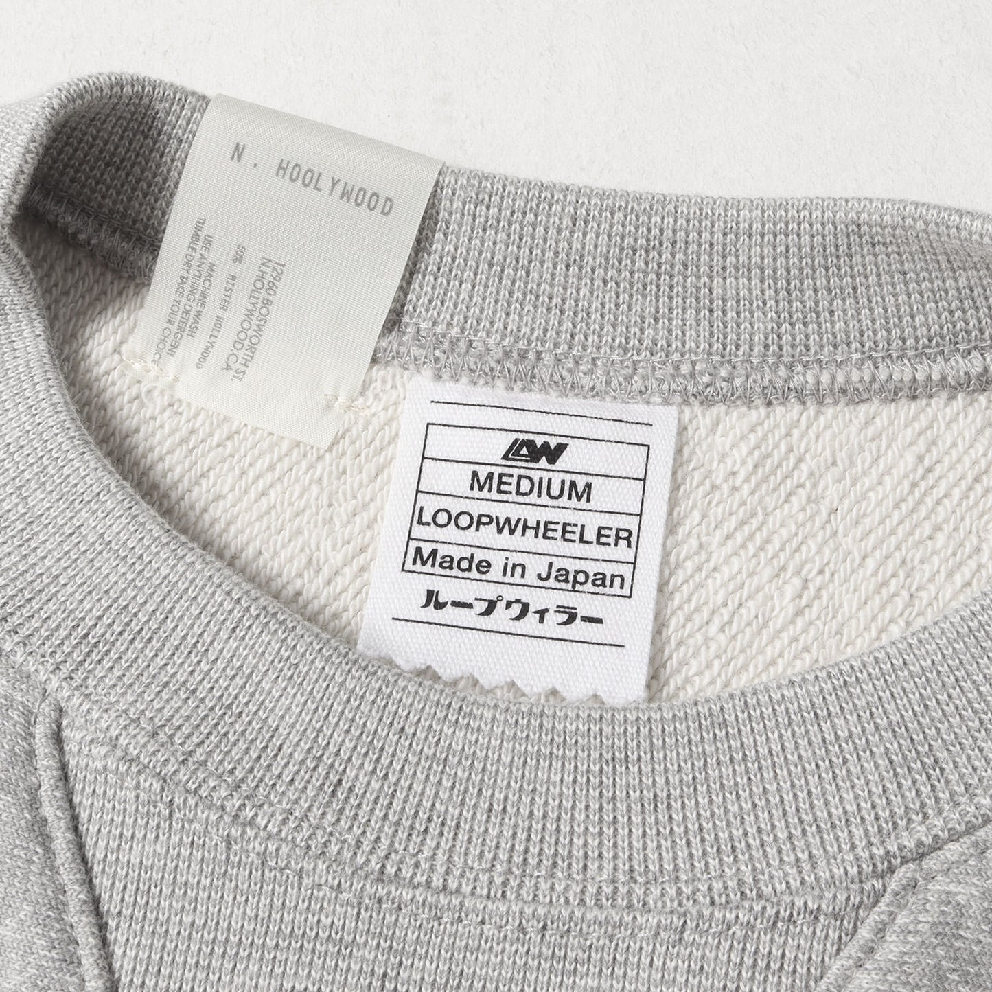 × LOOPWHEELER 前Vガゼット 吊り編み スウェット / 裏毛