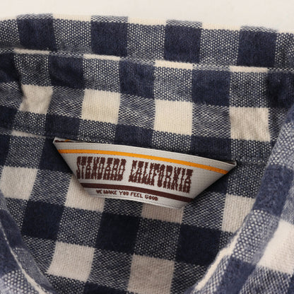 フランネル ギンガム チェック シャツ / 長袖 ブロックチェック アメカジ カジュアル