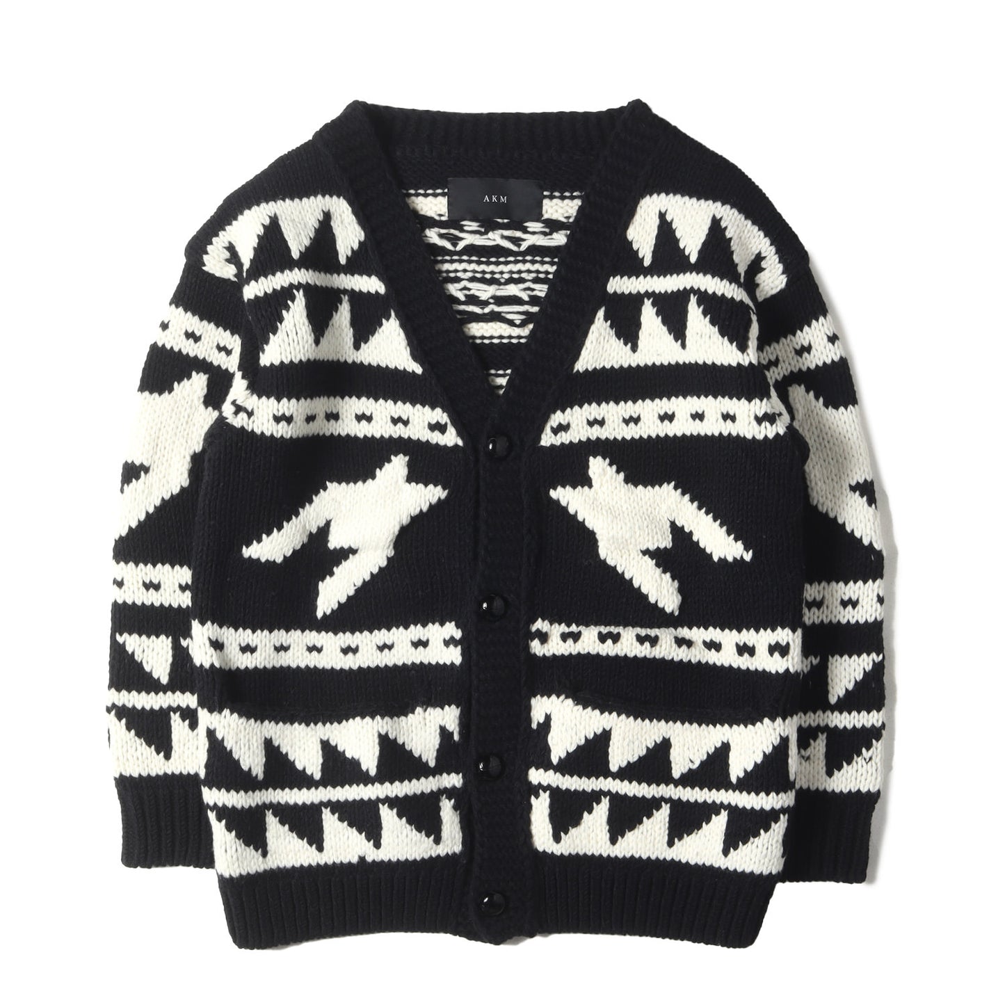 22AW ノーカラー カウチン ニット カーディガン (CHIDORI BALOON NO COLLAR COWICHAN CARDIGAN K219 WAC007)