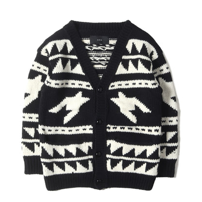 22AW ノーカラー カウチン ニット カーディガン (CHIDORI BALOON NO COLLAR COWICHAN CARDIGAN K219 WAC007)